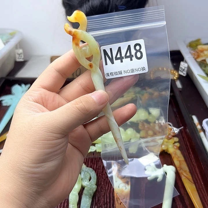蛇纹石玉合金发饰神*