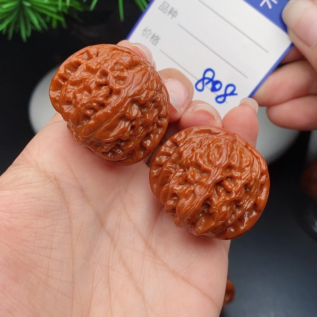 把件文玩核桃35球白808