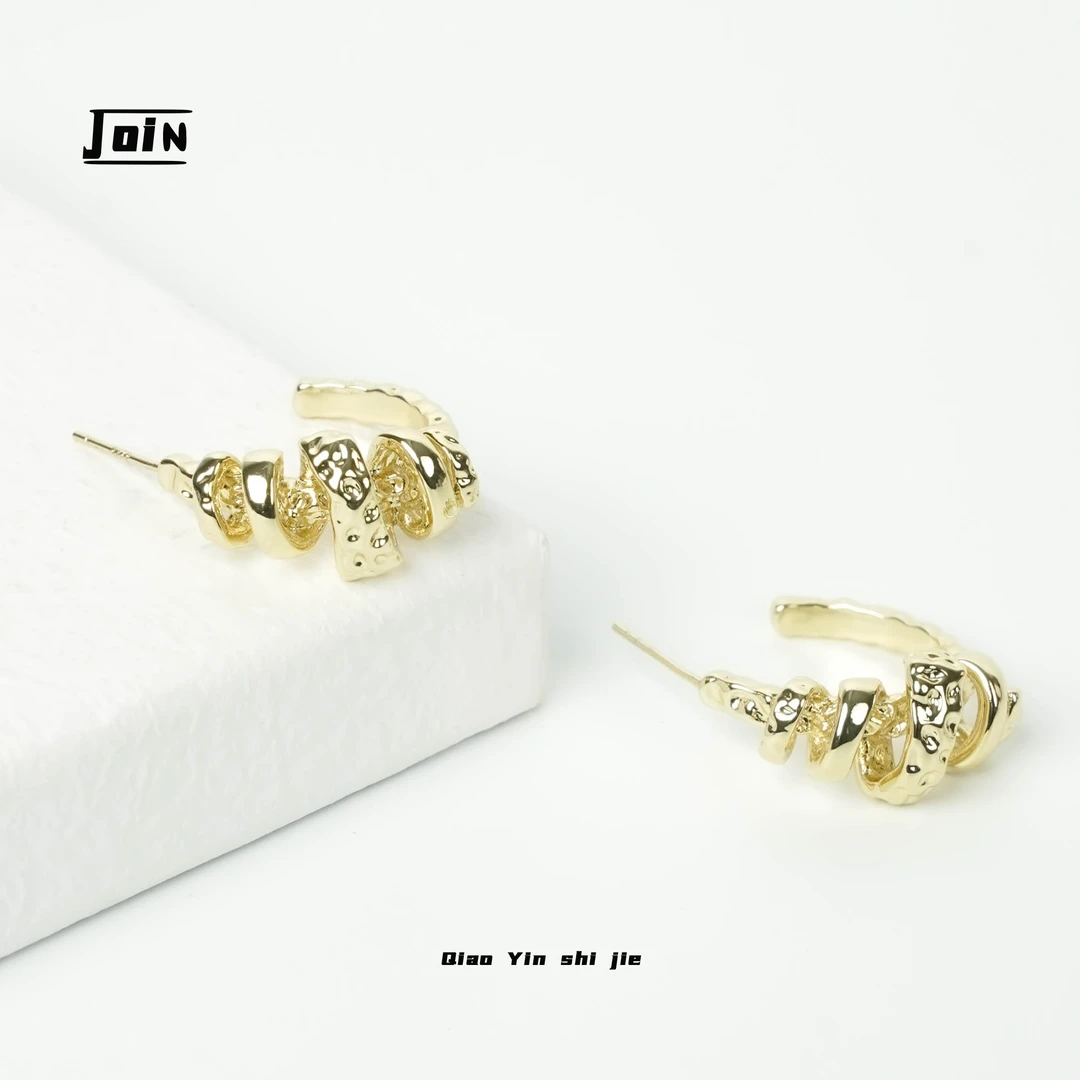 铜合金耳饰 复古经典ins设计师精致素款设计感LB10313【鎏金岁月】a
