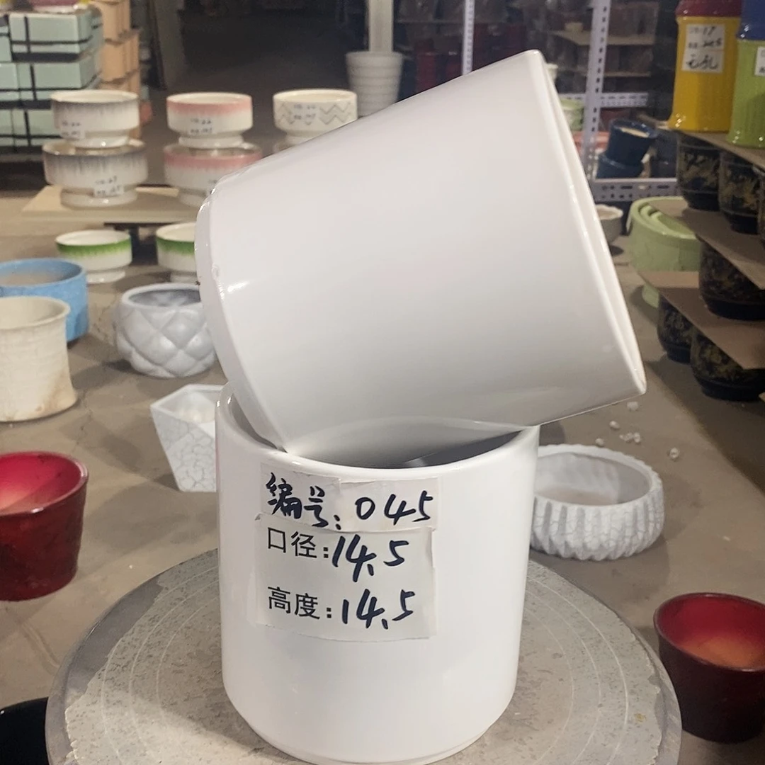 【闪购商品】陶瓷微瑕花盆-045-2个