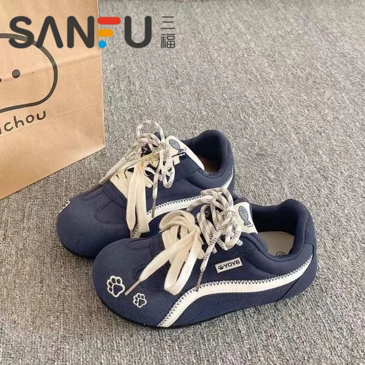 三福小众不撞款德训鞋子女2025新款爆款春秋百搭休闲小白鞋休闲鞋