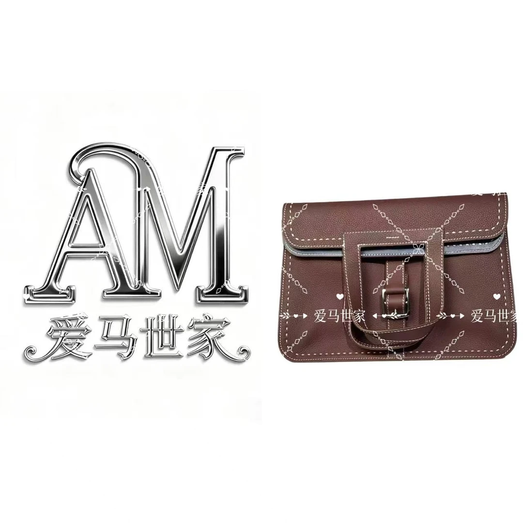 【卡戴杉】全手工哈赞牛皮斜跨女包【乌木色】34011