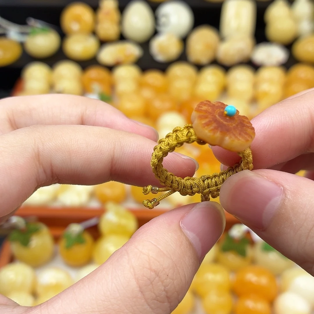 蜜蜡未镶嵌毛衣链蜜蜡