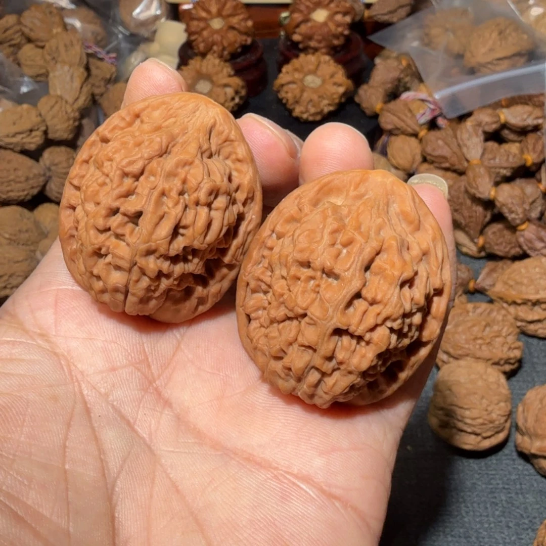 把件文玩核桃莲花39尺有修尖