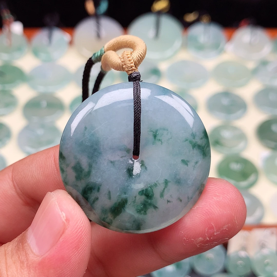 翡翠18K金镶嵌吊坠(不含链)36.7-6.1