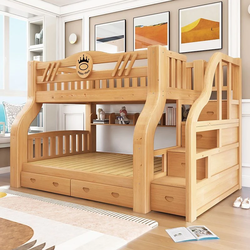 2025年新款全实木子母床双层床两层上下床成人高低床儿童床上下铺