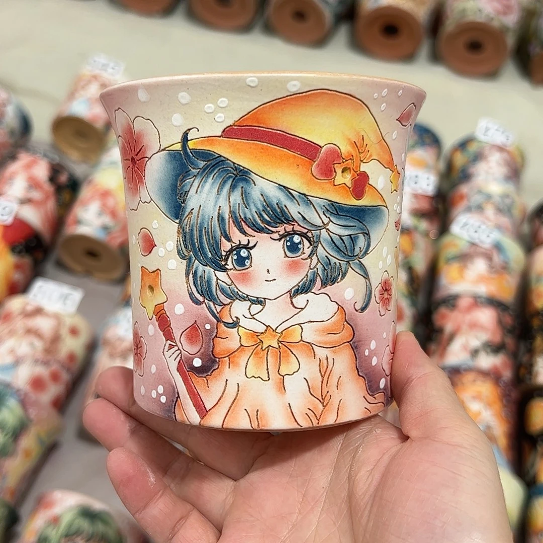 景德镇炫彩手绘口10高10.5