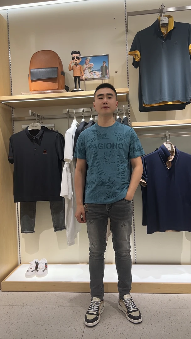 实体店好品质专柜男士短袖体恤