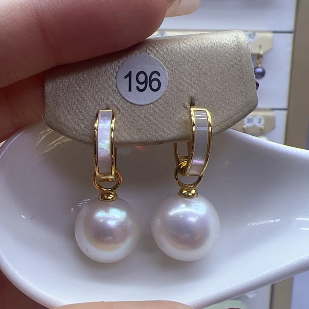 淡水珍珠耳饰银S925镶嵌