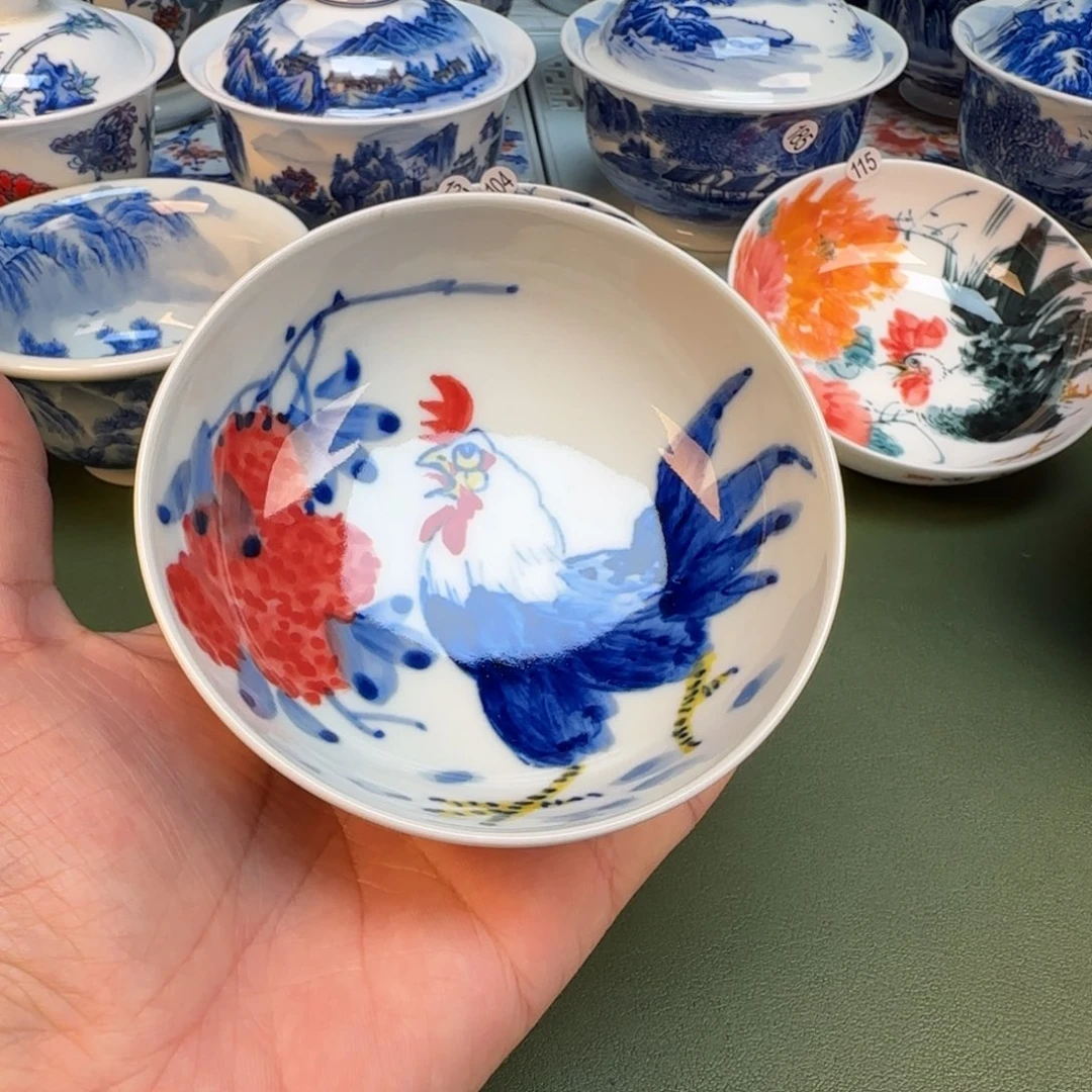 纯手工纯手绘茶具石头162