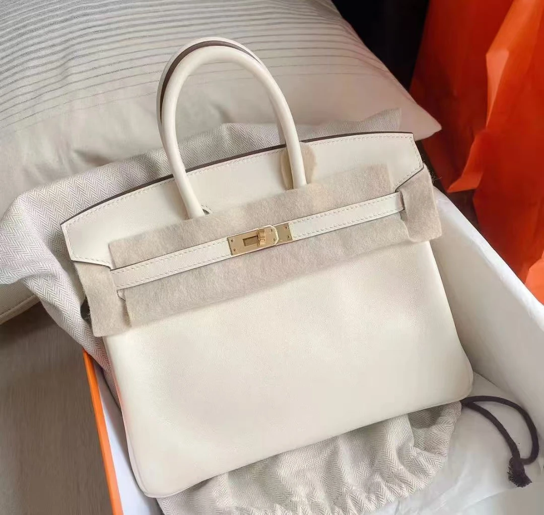 未使用 Hermes/爱马仕 【小池专属】birkin25 奶油白 金扣 S皮 B刻