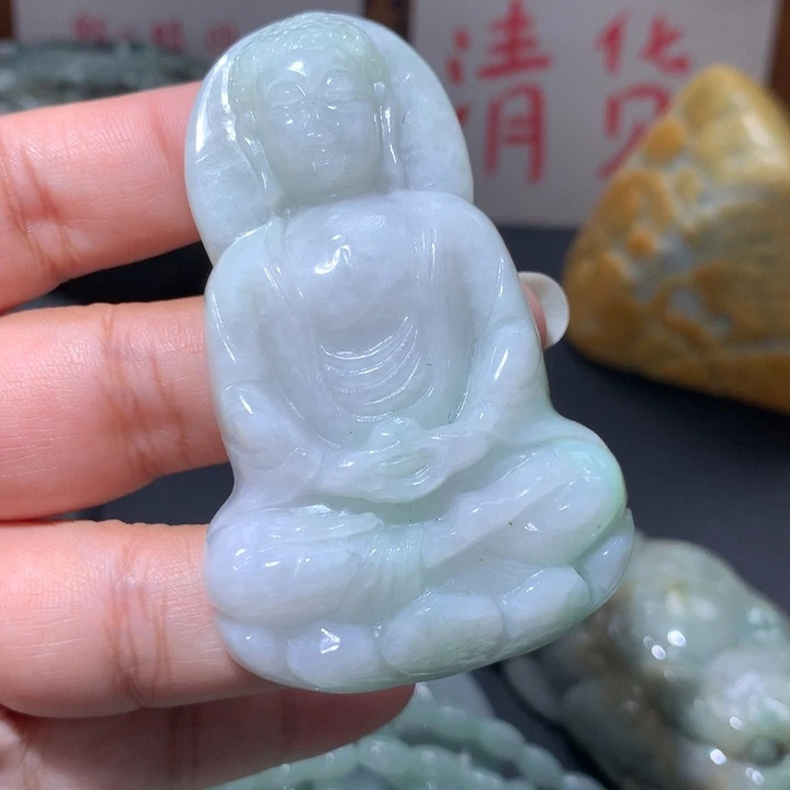 翡翠未镶嵌颈饰保真天然A货翡翠