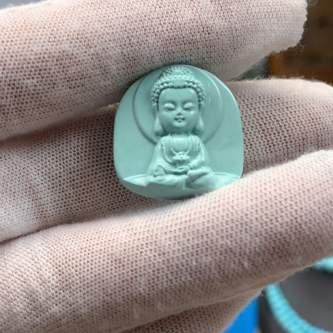 绿松石未镶嵌挂件