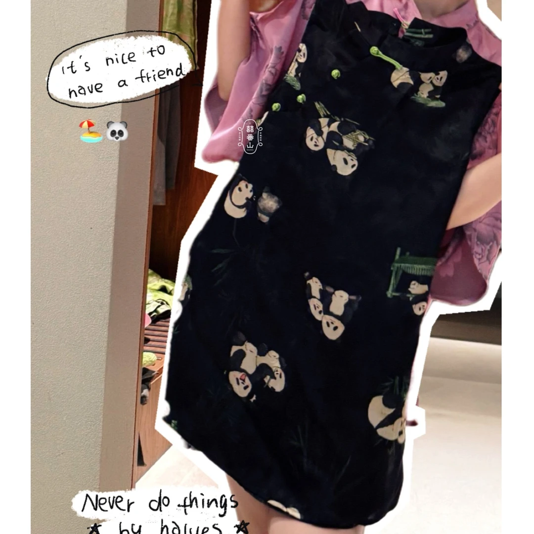 【囍番山·2025·夏季】夏日凉凉风•小熊猫新中式套装