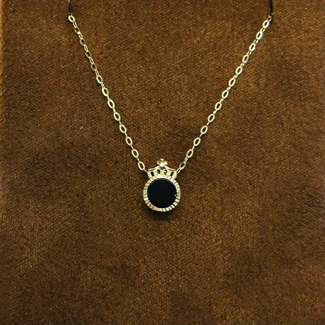 301【艾米精品】皇冠项链简约大气经典项链复古