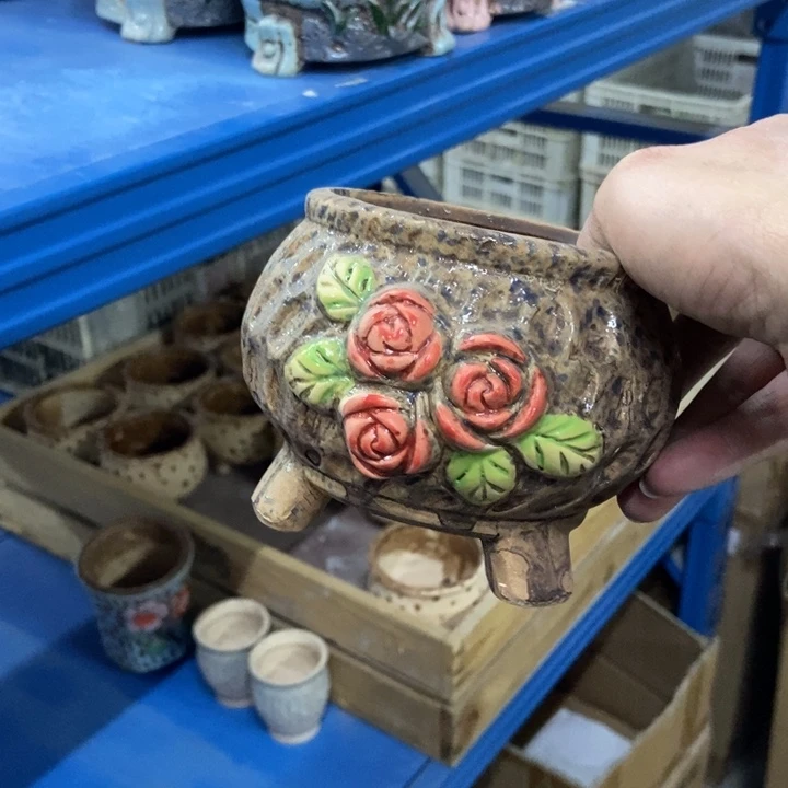 陶瓷花盆单场满9.9发9.5*9