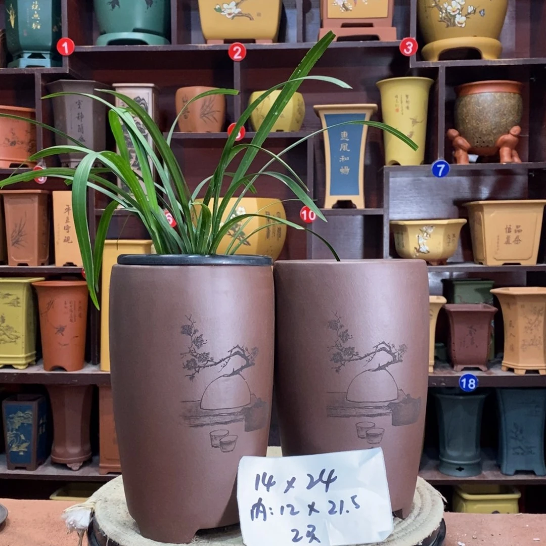 紫砂艺术紫砂花盆