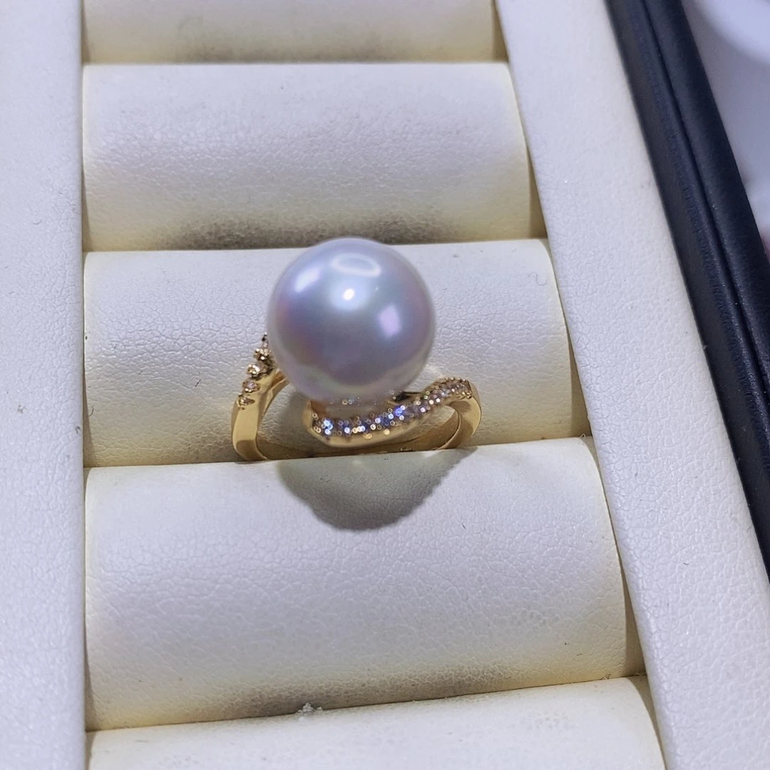 淡水珍珠戒指合金