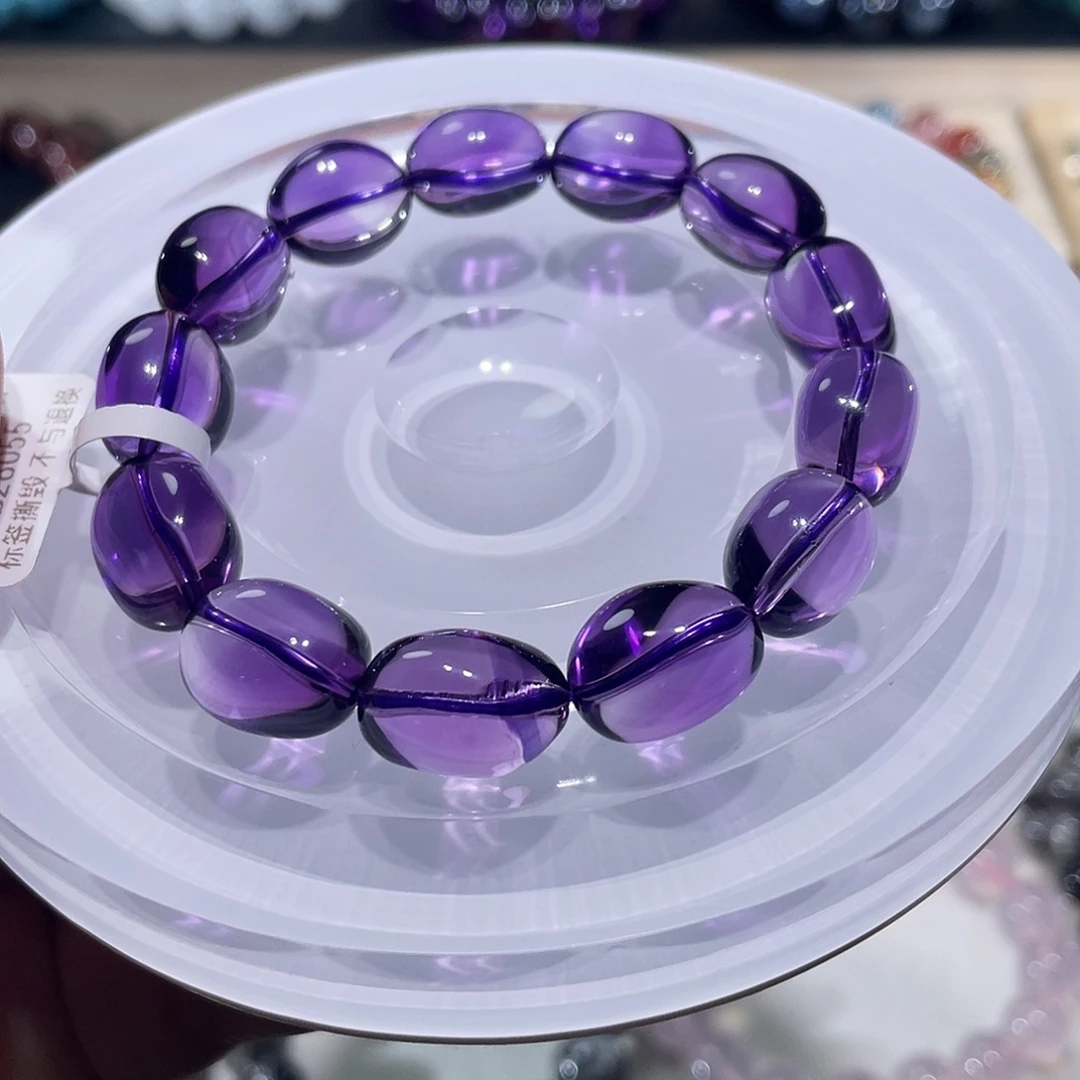 手链未镶嵌水晶紫水晶手链，