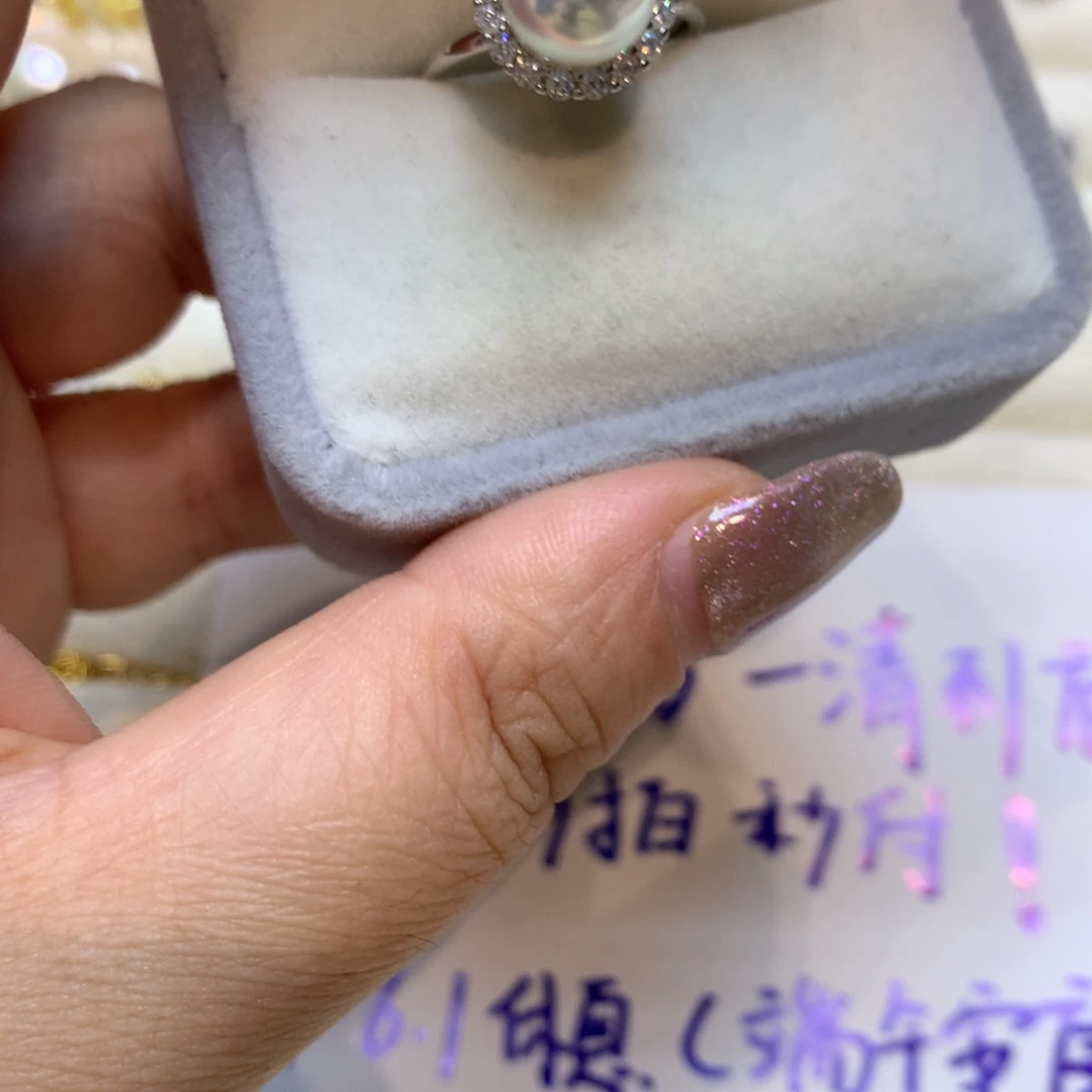 海水珍珠戒指银S925镶嵌