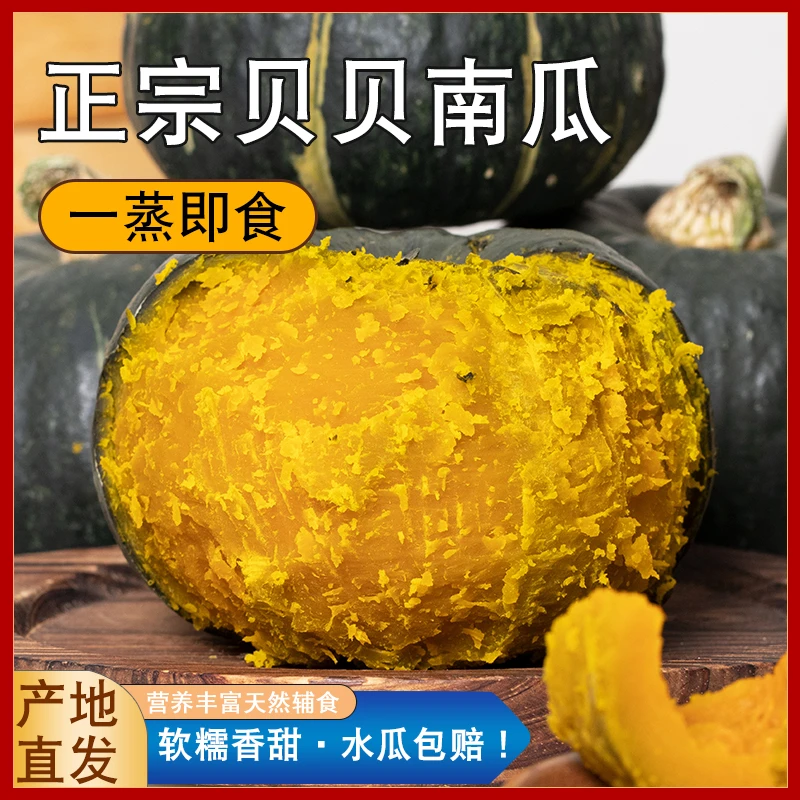 正宗贝贝南瓜中大果4.5斤中大果4-5个精品粉糯香甜板栗味南瓜贝贝