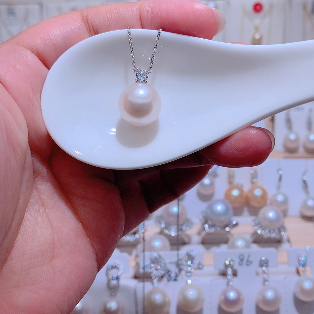 吊坠(赠链)银S925镶嵌淡水珍珠CC13.2mm