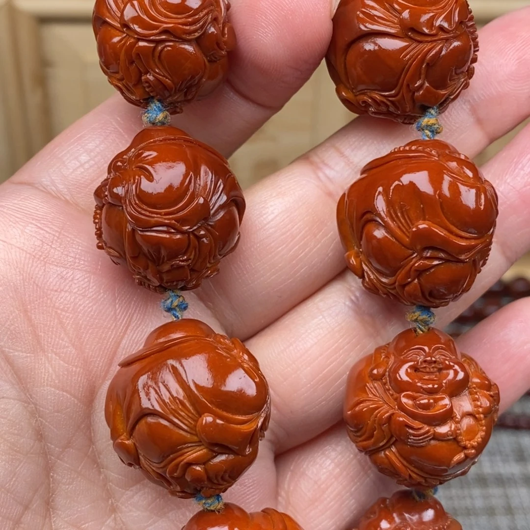 人***泪吊坠橄榄核弥勒25