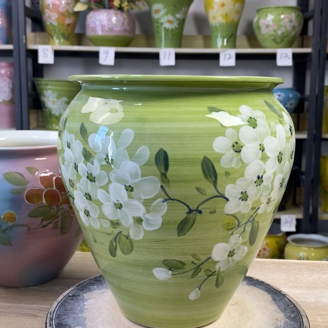景德镇手工手绘陶瓷花盆