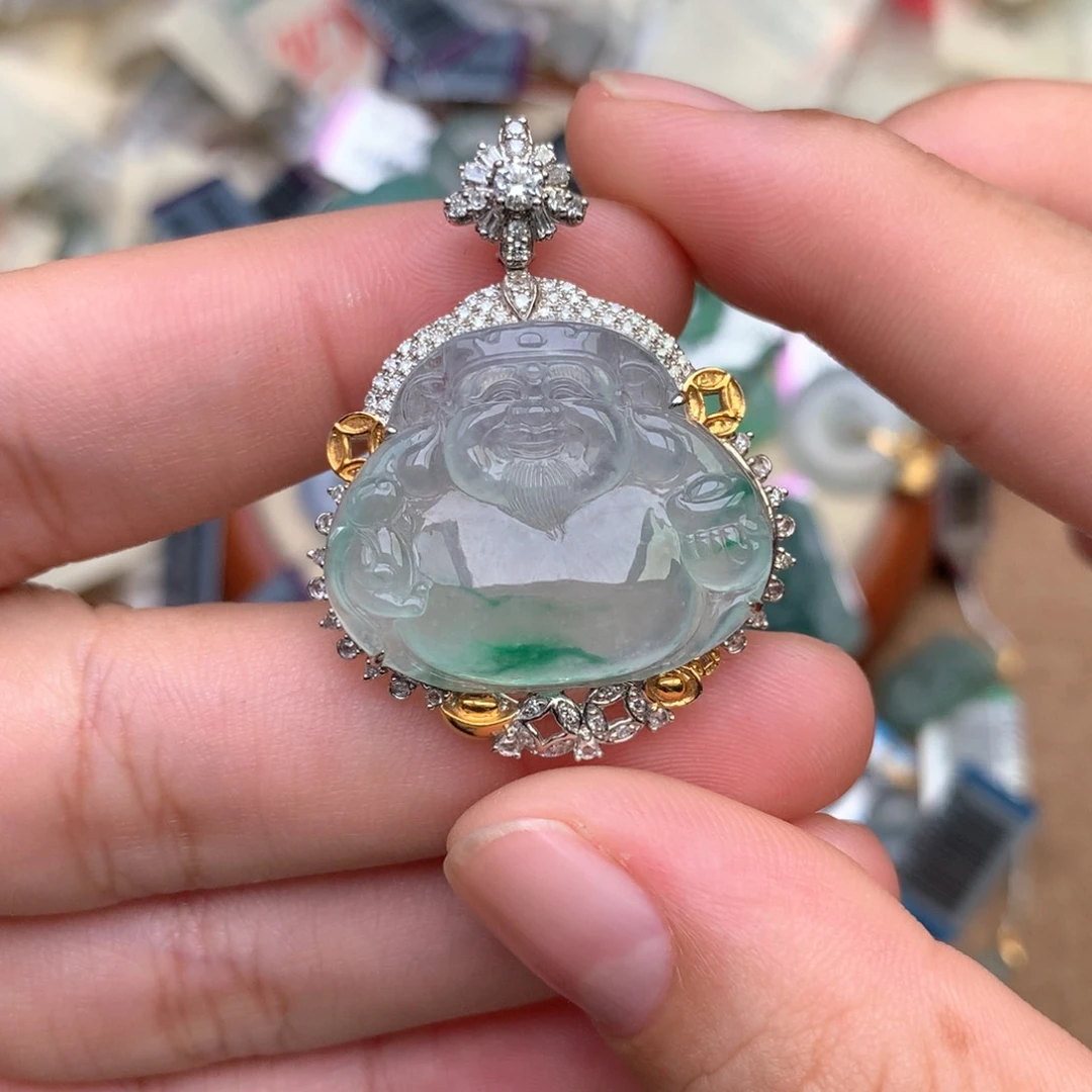 【闪购商品】18K金镶嵌挂件翡翠一