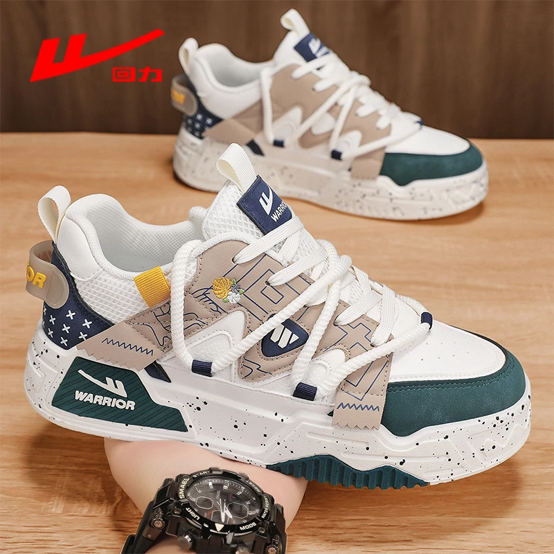 回力男鞋厚底板鞋春秋季新款潮流小众低帮运动休闲鞋增高小白鞋子