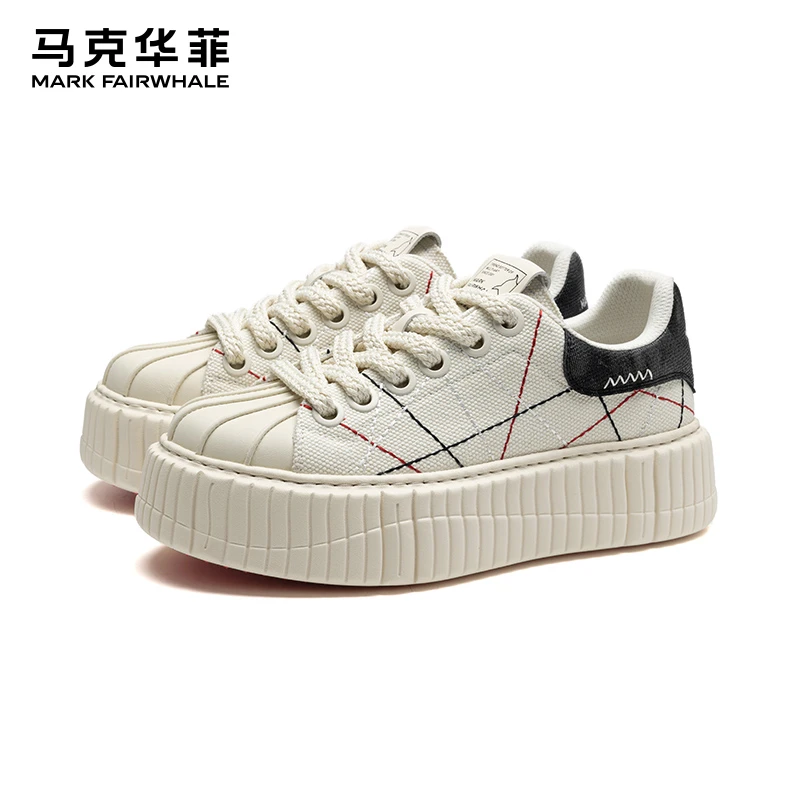 马克华菲贝壳头板鞋2025新款休闲鞋男款百搭潮鞋小白运动男鞋夏款