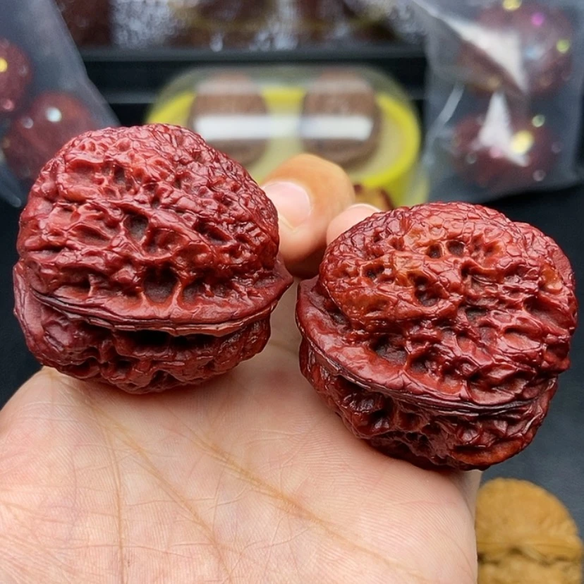 【闪购商品】把件文玩核桃41尺鱼子纹金蟾