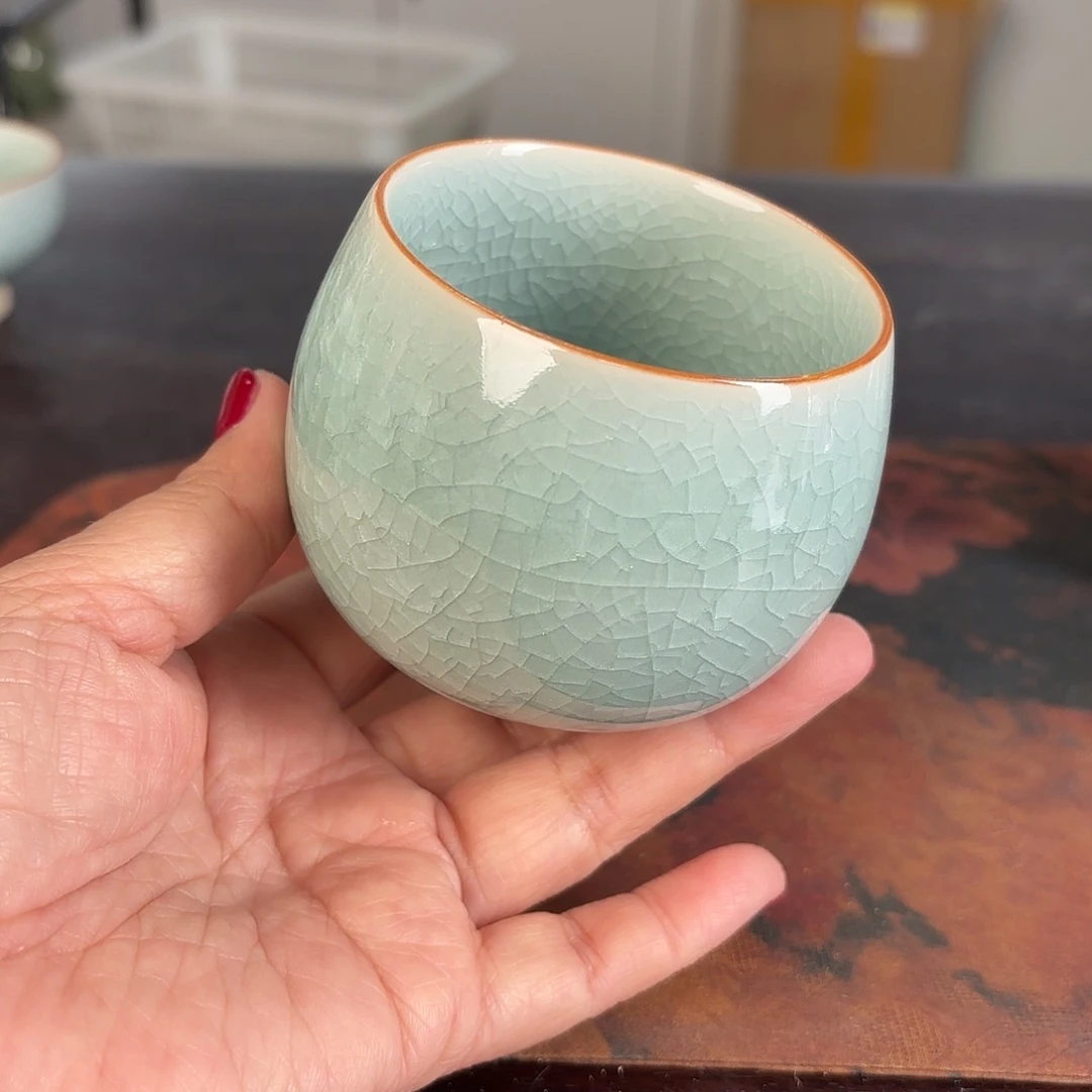 龙泉云间青瓷小米茶器