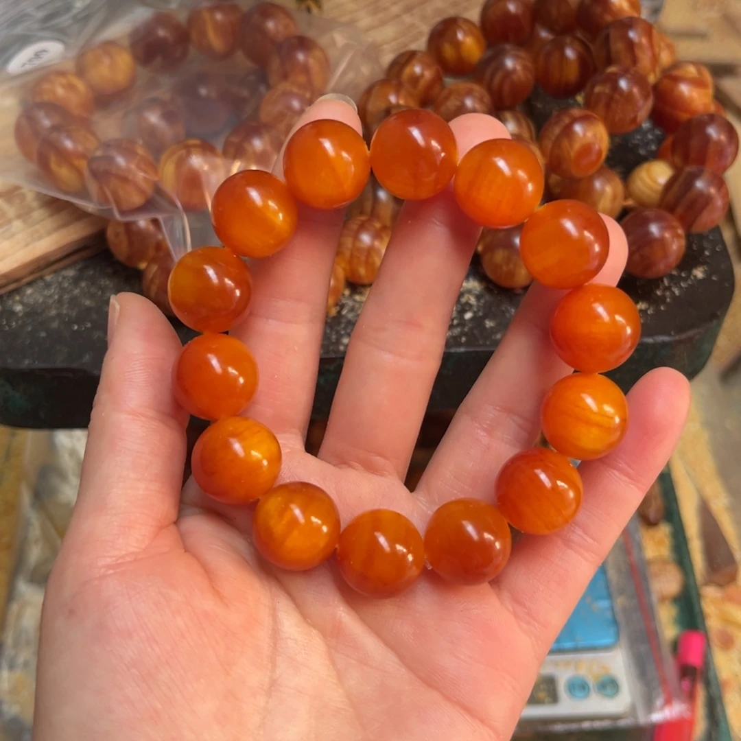 松木（琥珀木）手串/手链1.6包浆