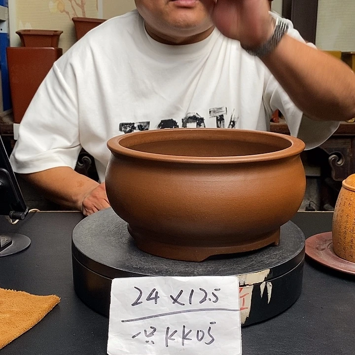 紫砂花盆货号一只KK005