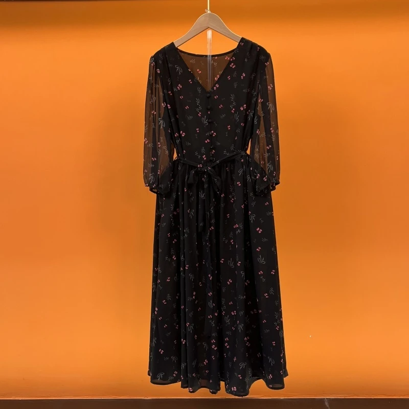 【老杨专属】2025夏季新款法式优雅设计师收腰显瘦连衣裙-HF0199-2