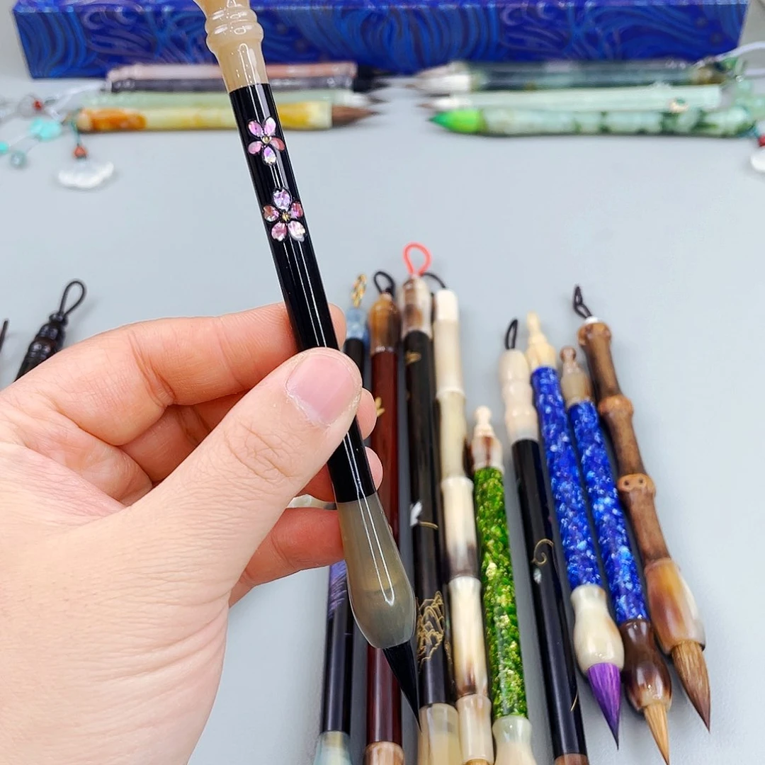 高端毛笔非遗螺钿小花一支