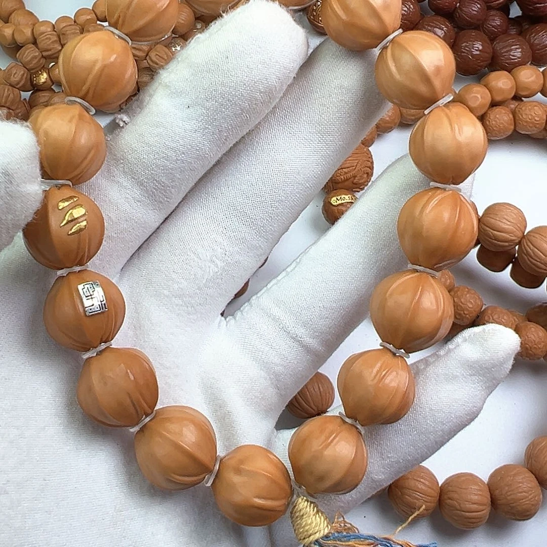 手串猴头核桃15猴头铁核金银镶