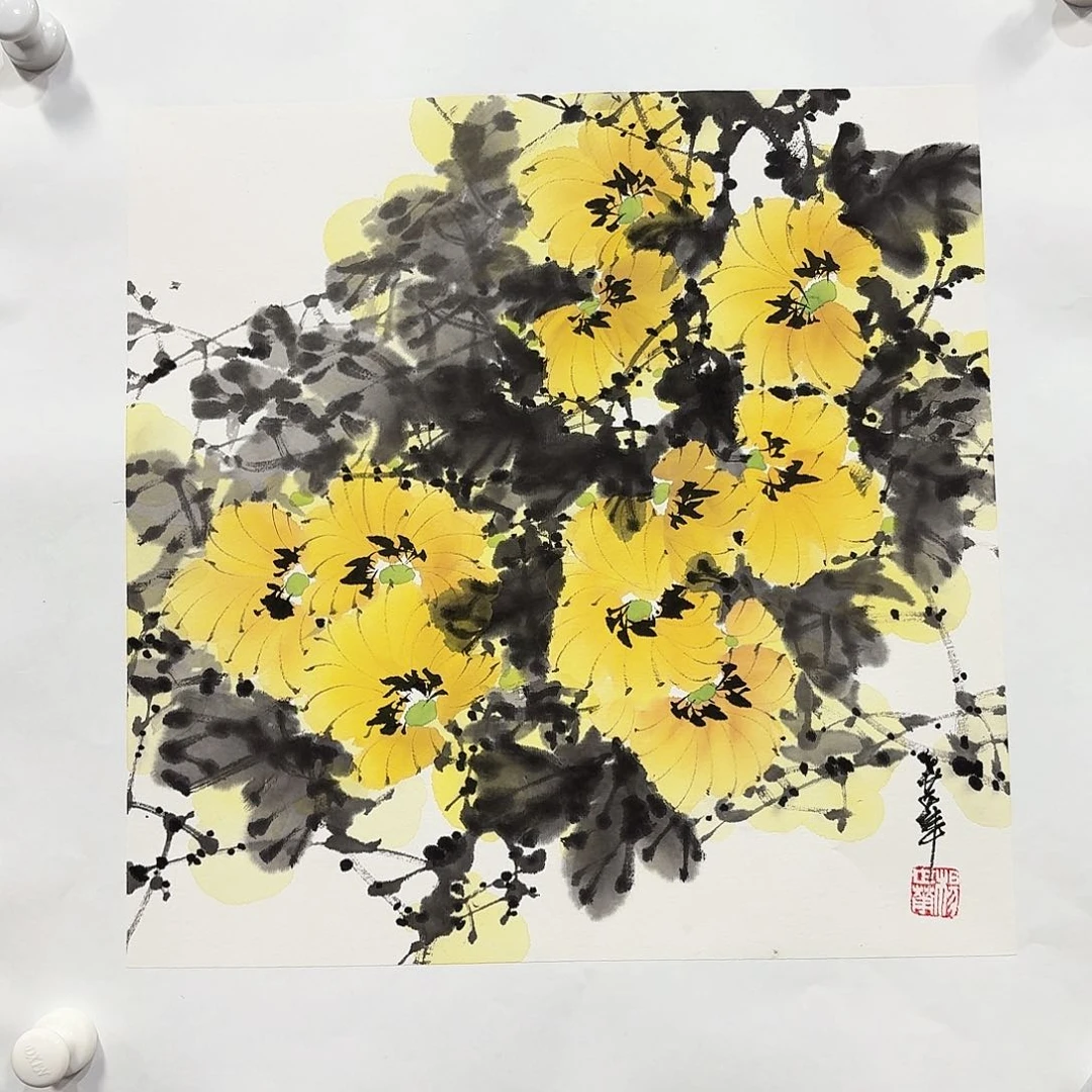 国画亲笔手绘放心去藏