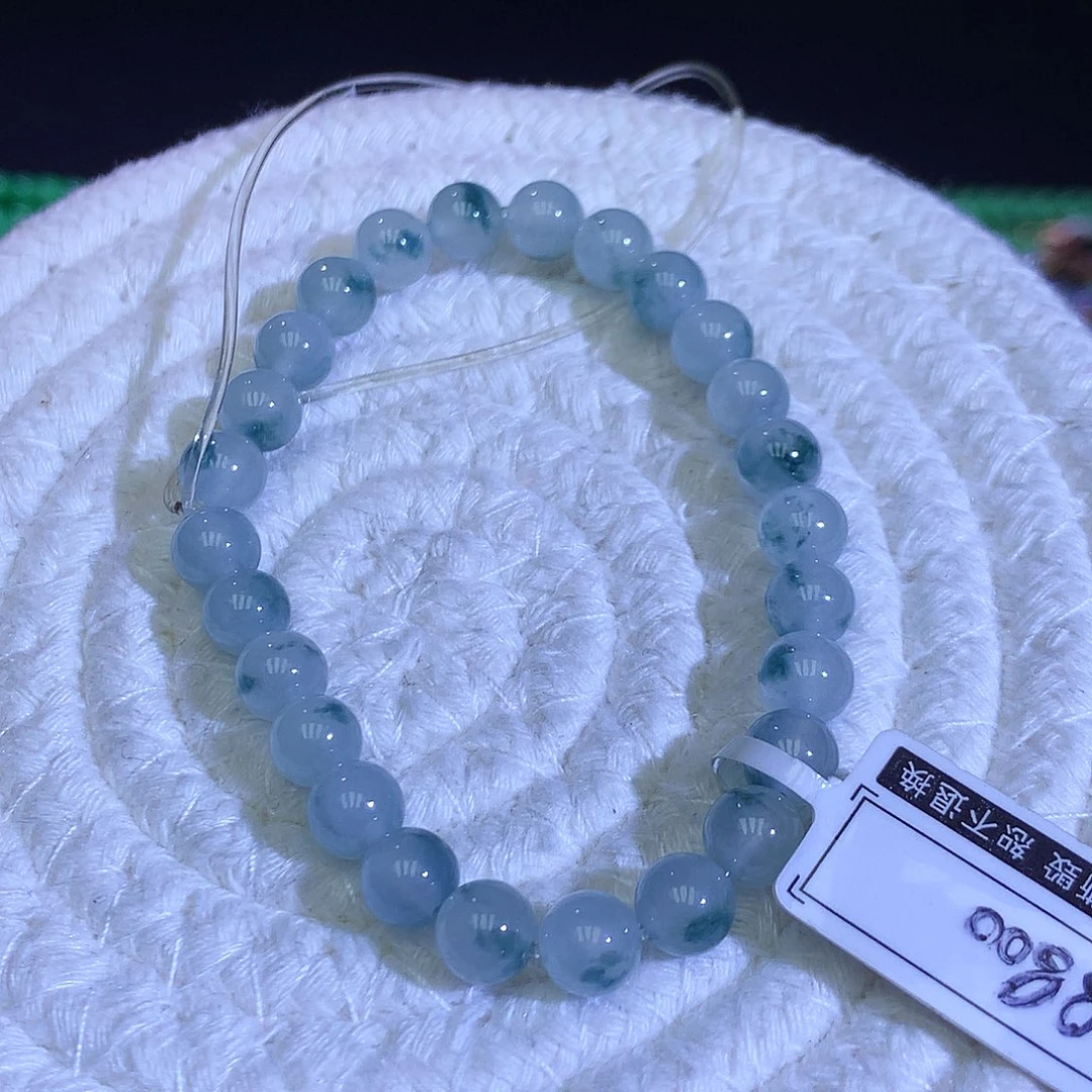 未镶嵌手链翡翠天然缅甸翡翠飘花手串卡6.5