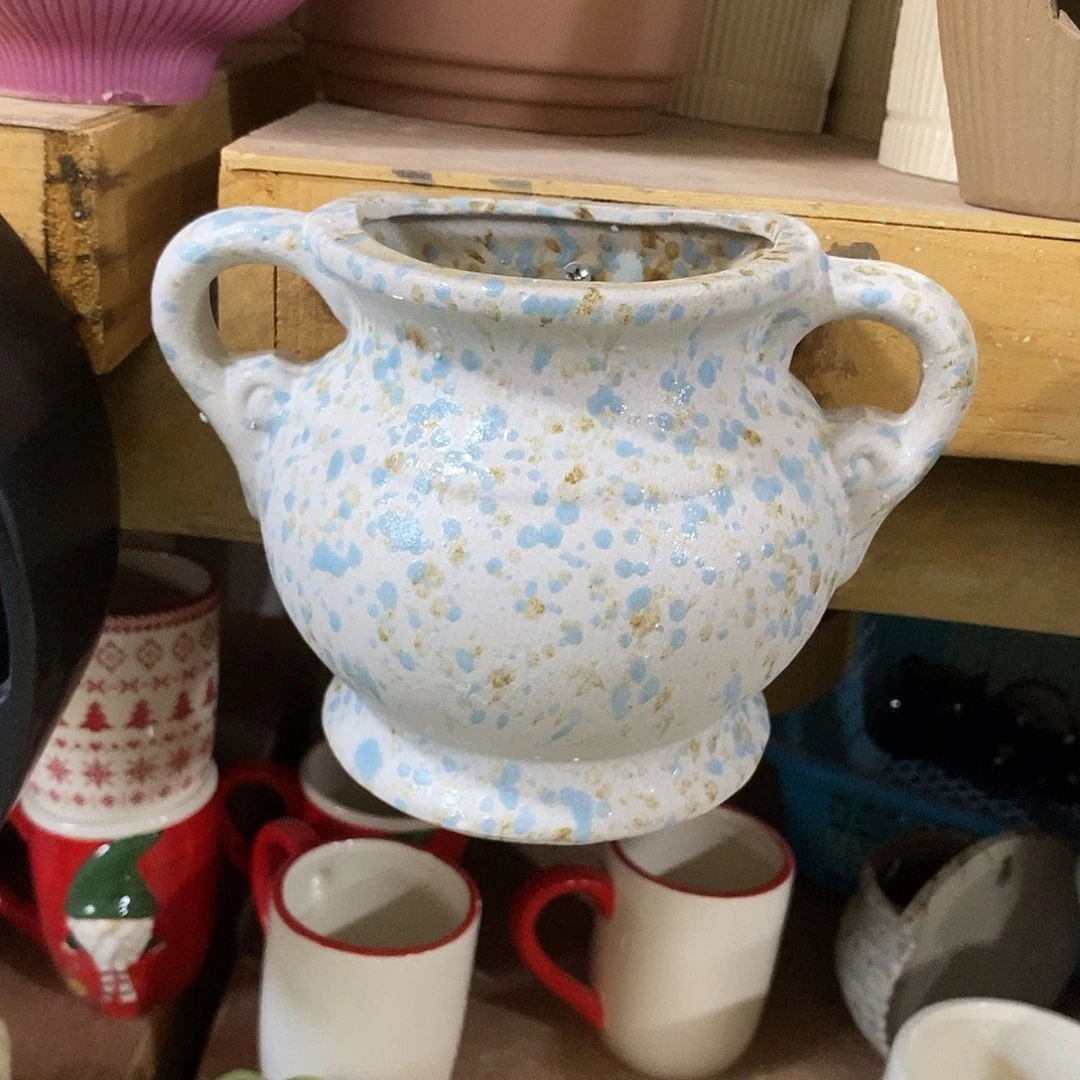 陶杯子陶盆有孔 瑕疵介意勿拍