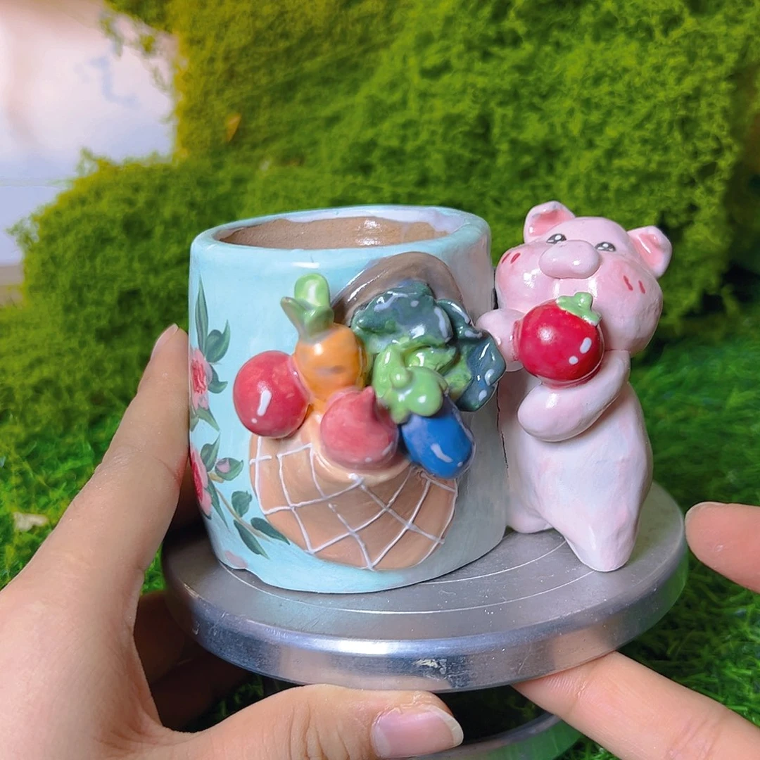 清仓老梧家的手工多肉花盆