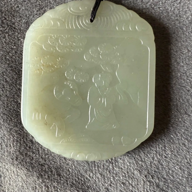 ..《闪购商品》和田玉玉牌牧童遥指杏花村玉牌