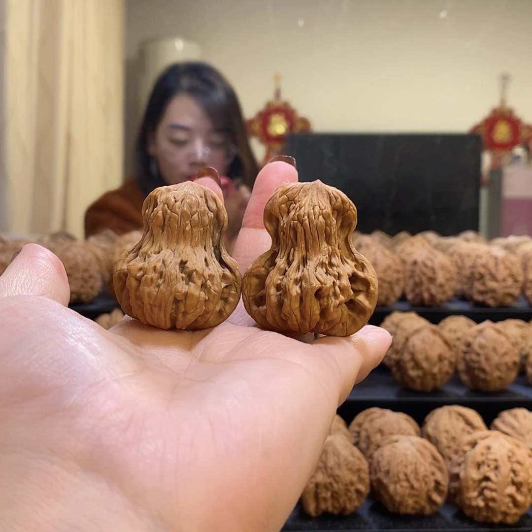 把件文玩核桃35麦虎葫芦有修