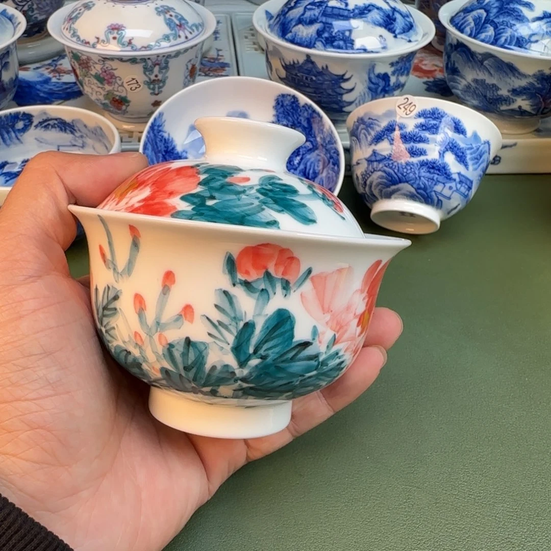 纯手工纯手绘茶具石头262