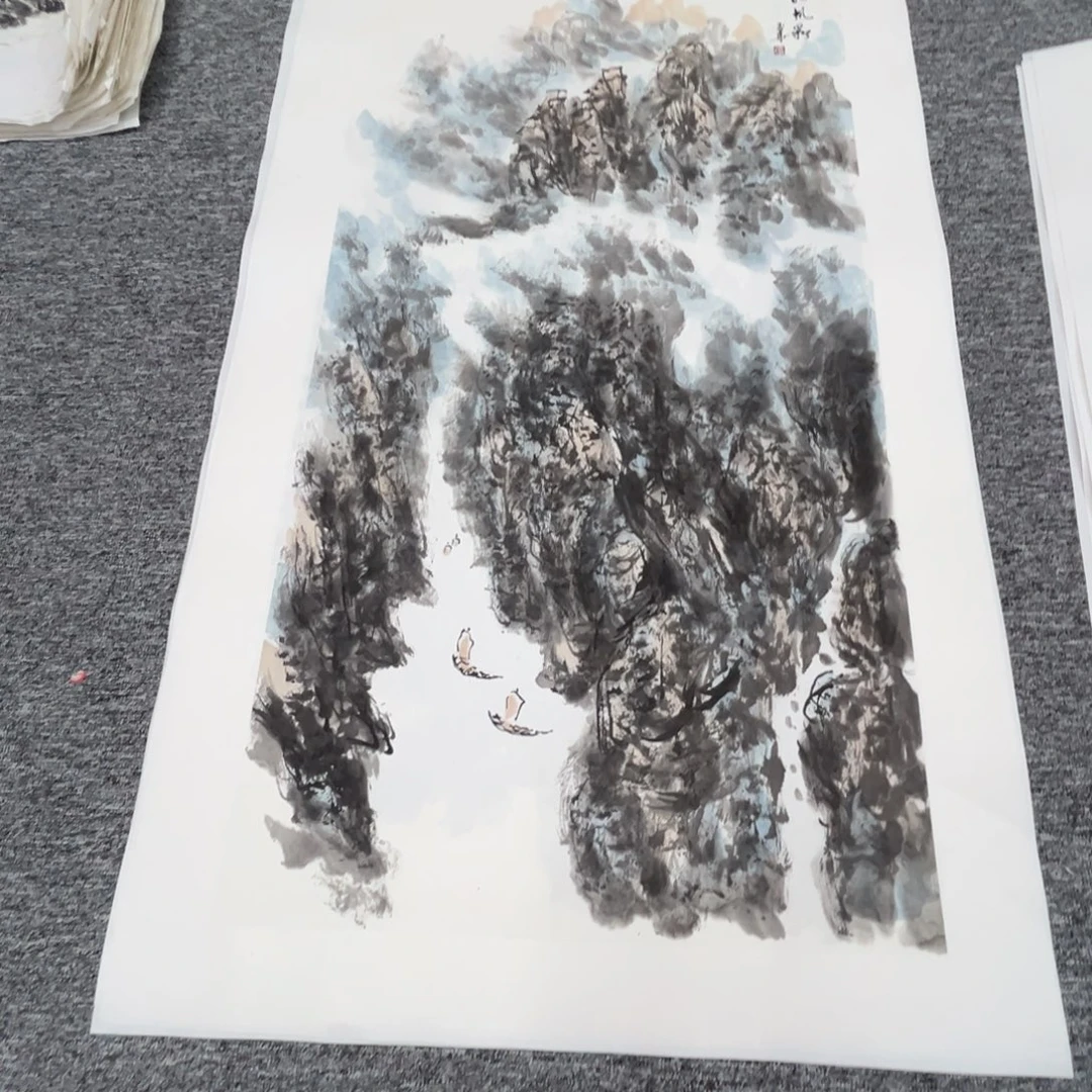 国画绘画作品多次参加100.50