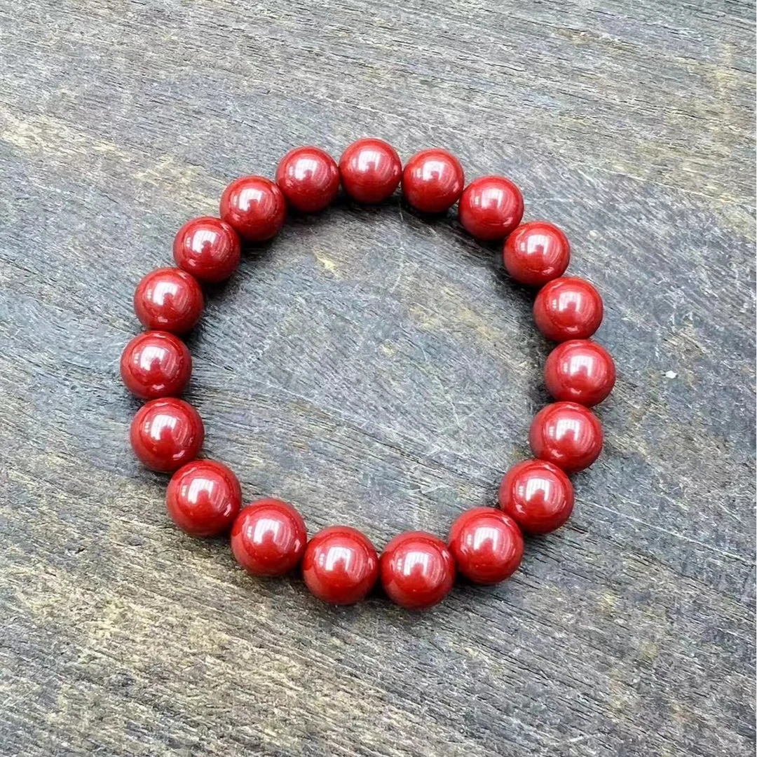 含辰砂工艺品DW003-帝王经典款10mm素珠单圈手串