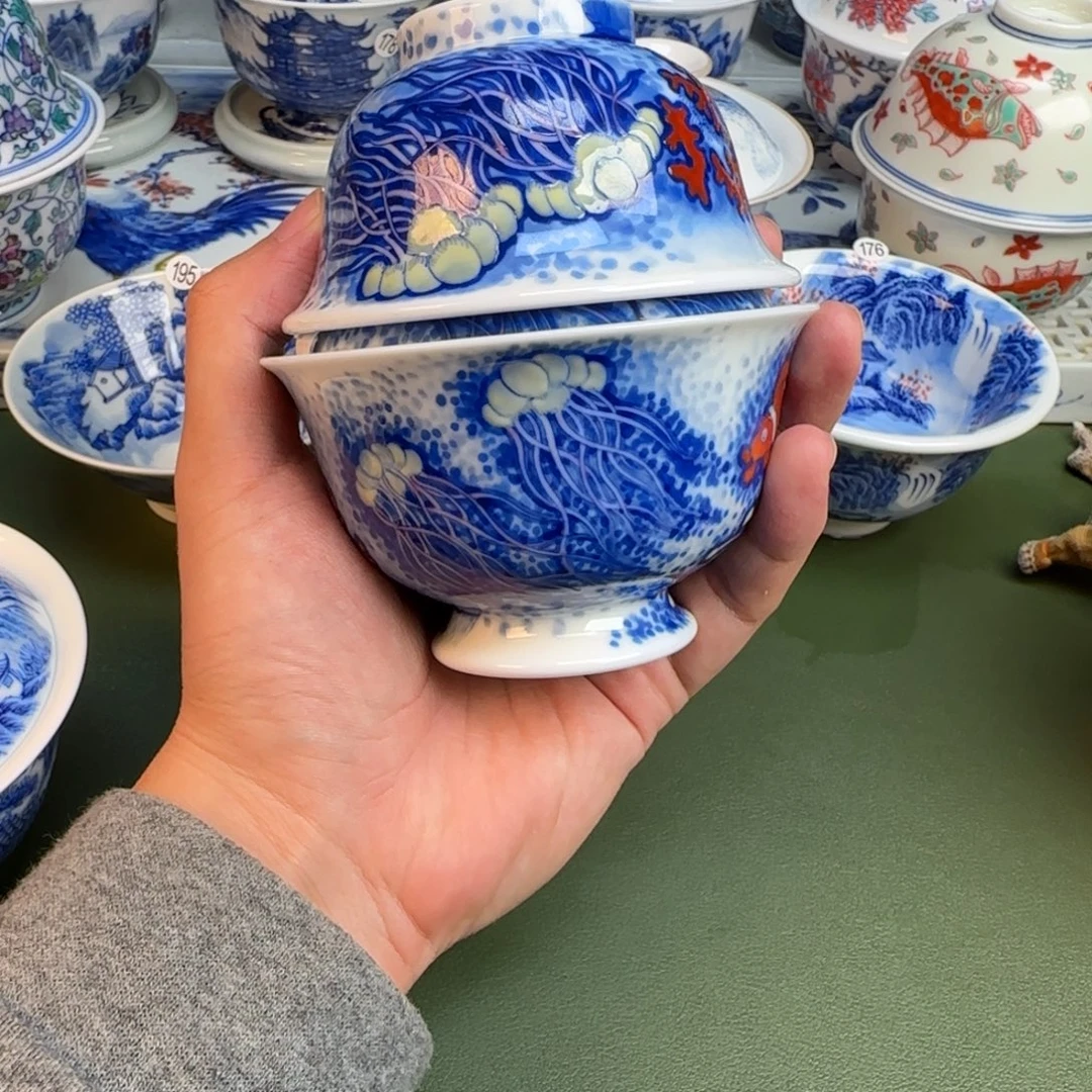 彦祖纯手工手绘茶具