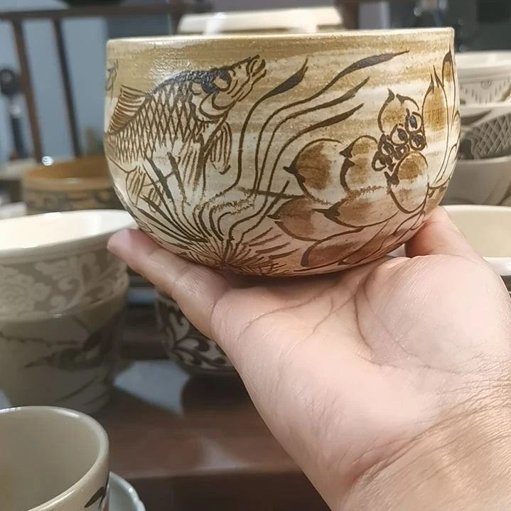 磁州窑铁绘大茶钵