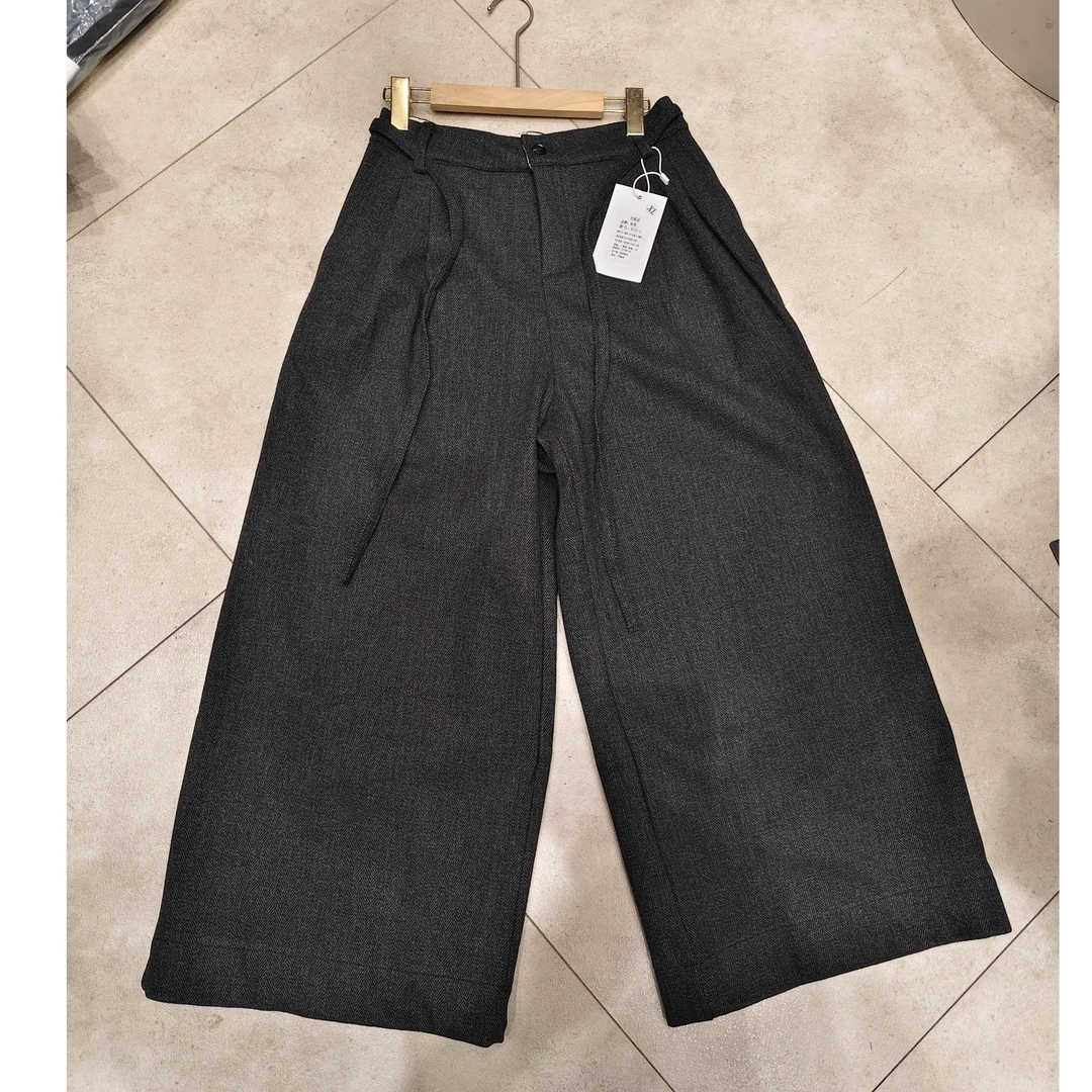 人字纹尼质西裤2025冬季西裤休闲女款休闲裤